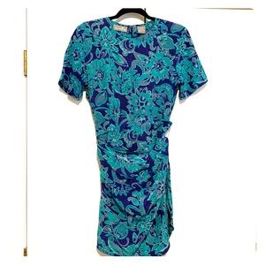 Vintage Liz Claiborne Blue Paisley Wrap dress